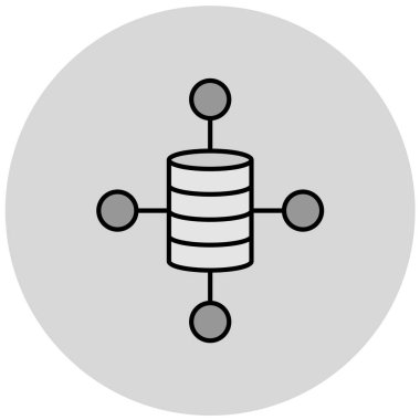 veritabanı. Web simgesi basit illüstrasyon