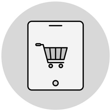 Cep telefonu simgesi, vektör illüstrasyonu