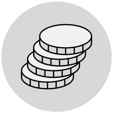 Bozuk para. Web simgesi basit illüstrasyon