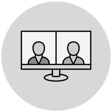 Web, vektör illüstrasyonu için iş sunumu simgesi