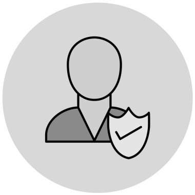 kalkan simgesi, vektör illüstrasyonu