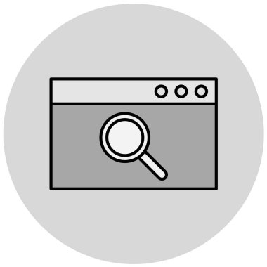 Tarayıcı. Web simgesi basit illüstrasyon