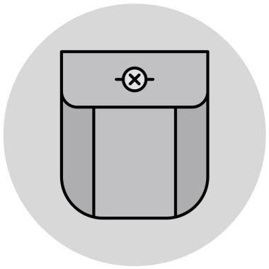 çanta simgesi vektör illüstrasyonu