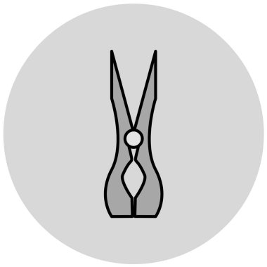 Moda biçimi izole edilmiş arkaplanda makas simgesi