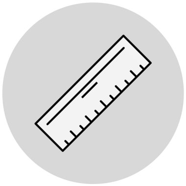 cetvel simgesi, vektör illüstrasyonu