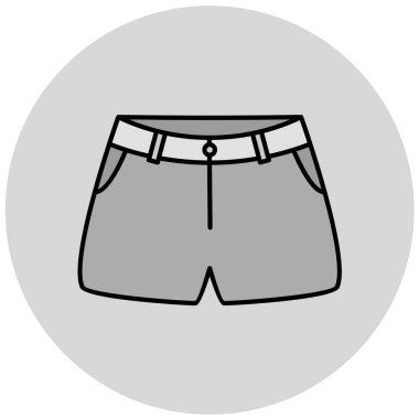 şort simgesi, vektör illüstrasyonu