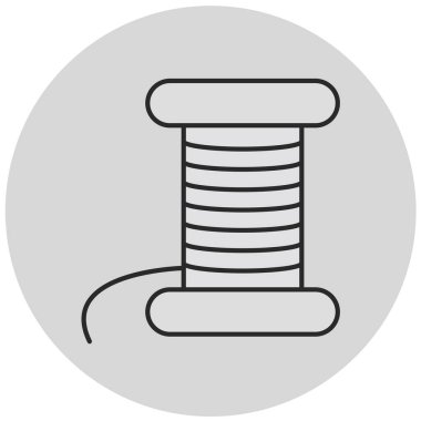 İp simgesi. Web için iplik vektör simgelerinin özet çizimi