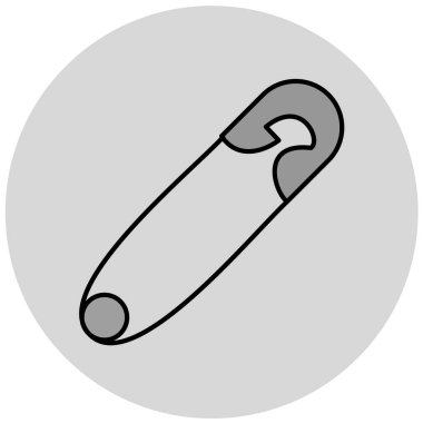 Tek izole edilmiş iğne simgesinin vektör çizimi