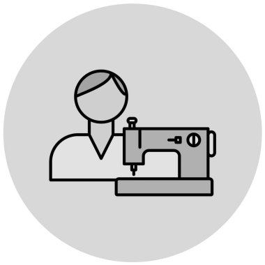 Dikiş makinesi simgesi vektör çizimi