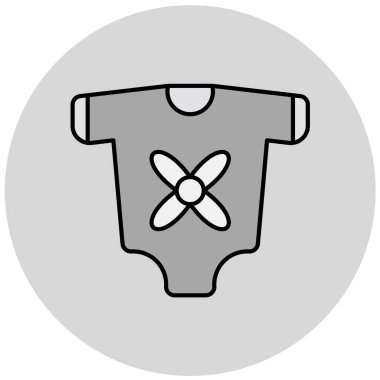 Bebek giysisi ikonu. Web için t-shirt vektör simgelerinin basit çizimi