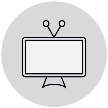 Televizyon. Web simgesi basit illüstrasyon