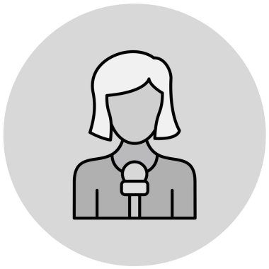 Muhabir ikonu. düz dizayn biçimi 10