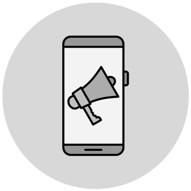 Cep telefonu. Web simgesi basit illüstrasyon