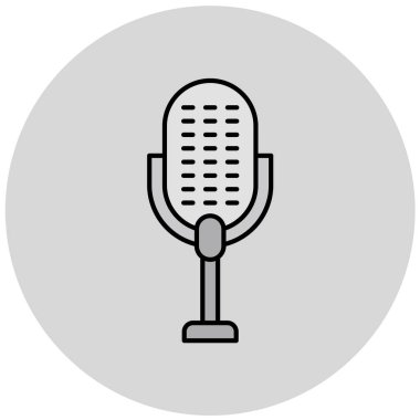 mikrofon simgesi vektör illüstrasyonu