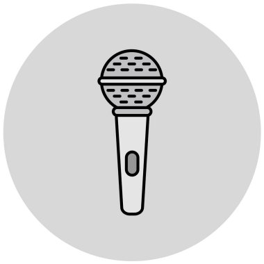 mikrofon simgesi vektör illüstrasyonu