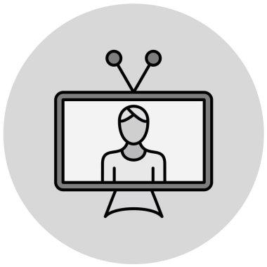 vektör lcd simgesi illüstrasyonu