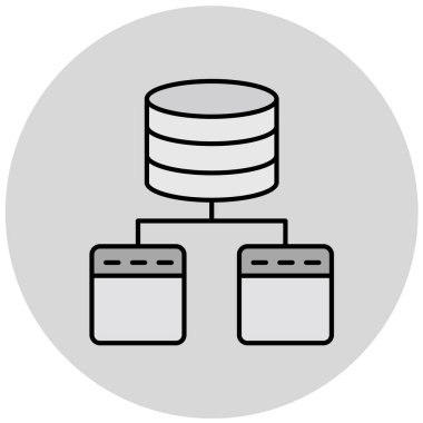 veritabanı simgesi, vektör resimleme