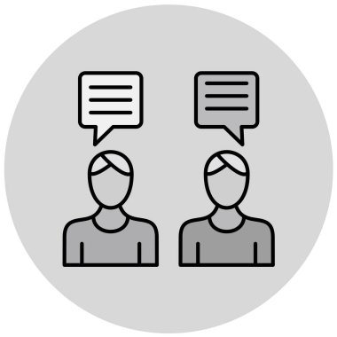 İnsanların vektör illüstrasyonu ve sosyal ağ simgesi