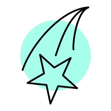 yıldız, basit düz renk vektör çizimi