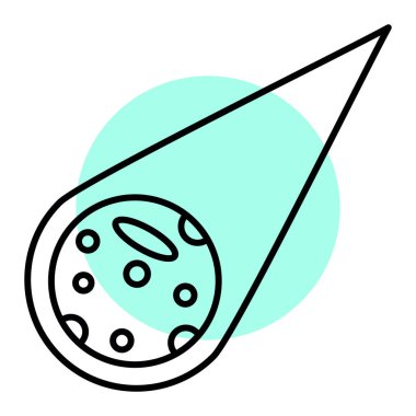 Gezegen projeksiyonu, web simgesi basit illüstrasyon