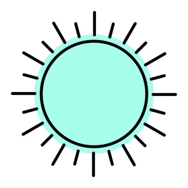 Güneş Simgesi Vektör illüstrasyonu