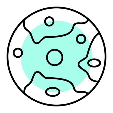 Gezegen. Web simgesi basit tasarım