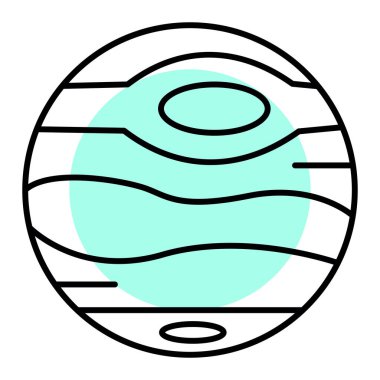 Gezegen. Web simgesi basit illüstrasyon