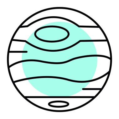 Gezegen. Web simgesi basit illüstrasyon