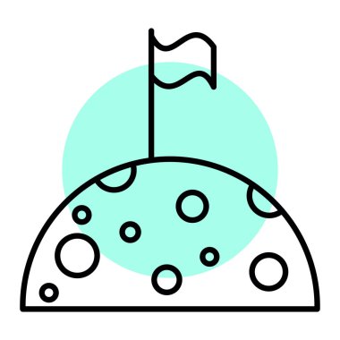 Gezegen. Web simgesi basit illüstrasyon