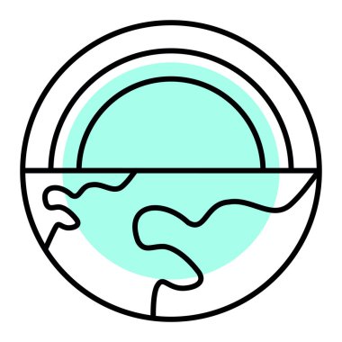 Gezegen. Web simgesi basit illüstrasyon