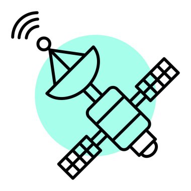 uydu anten simgesi. Web için radar vektör simgelerinin özet çizimi