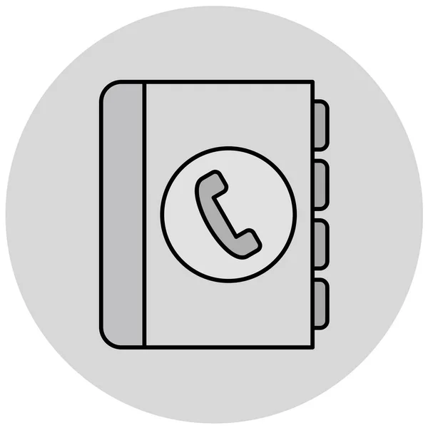 Illustration Vectorielle Icône Annuaire Téléphonique — Image vectorielle