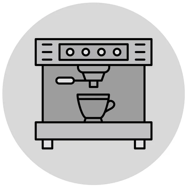 Máquina Café Icono Vector Aislado Sobre Fondo Blanco Para Diseño — Vector de stock
