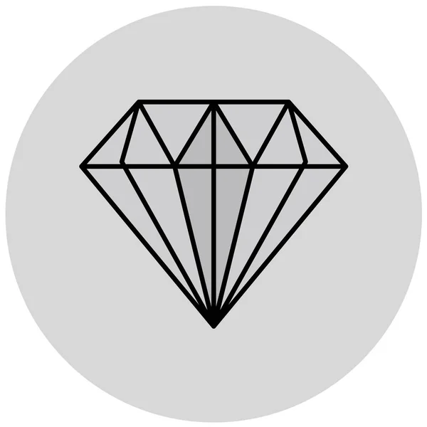 Icono Diamante Vector Ilustración — Vector de stock