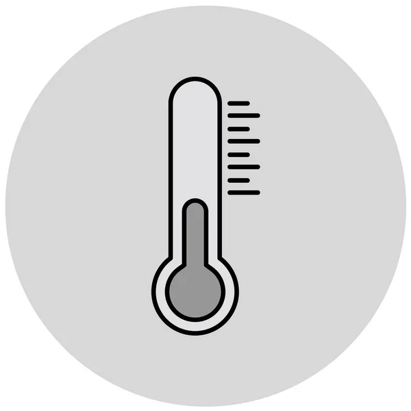 Thermometer Web Ikone Einfaches Design — Stockvektor