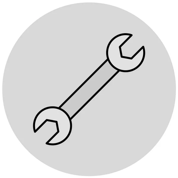Wrench Vector Pictogram Teken Symbool — Stockvector