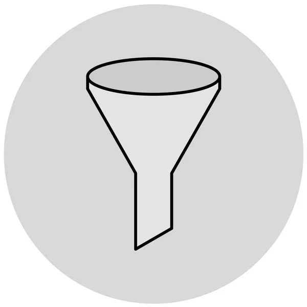 Funnel Icon Vector Illustration Flat Design Style — Stockvektor