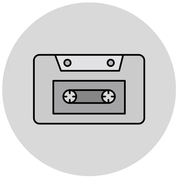 Cassette Tape Icon Simple Illustration Music Record Vector Icons Web — Stockvector