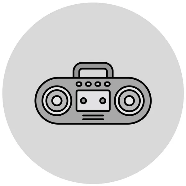 Prosta Ilustracja Ikony Wektora Radiowego Projektowania Stron Internetowych — Wektor stockowy