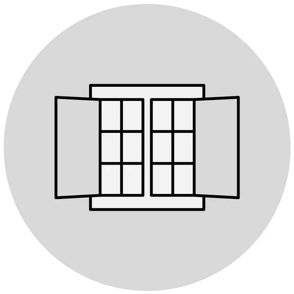 Illustrazione Vettoriale Dell Icona Moderna Dell Edificio — Vettoriale Stock