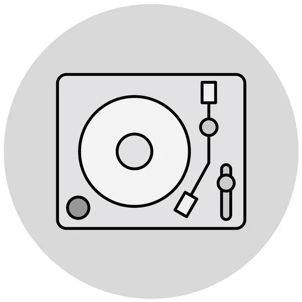 Icono Del Reproductor Música Ilustración Vectorial — Archivo Imágenes Vectoriales