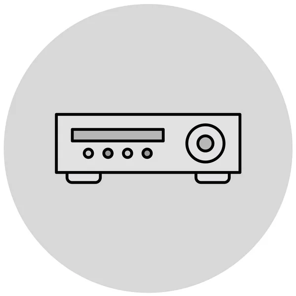 Ραδιόφωνο Web Εικονίδιο Απλή Απεικόνιση — Διανυσματικό Αρχείο