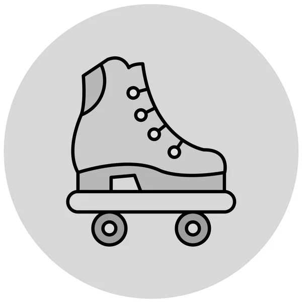 Patins Ícone Web — Vetor de Stock