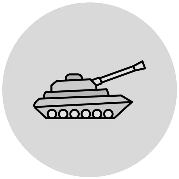 Militär Tank Ikon Vektor Illustration — Stock vektor