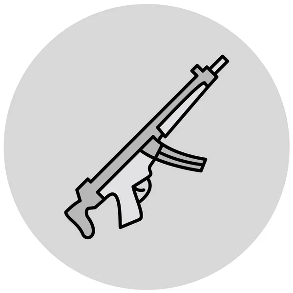 Ikona Vojenské Zbraně Vektorová Ilustrace — Stockový vektor