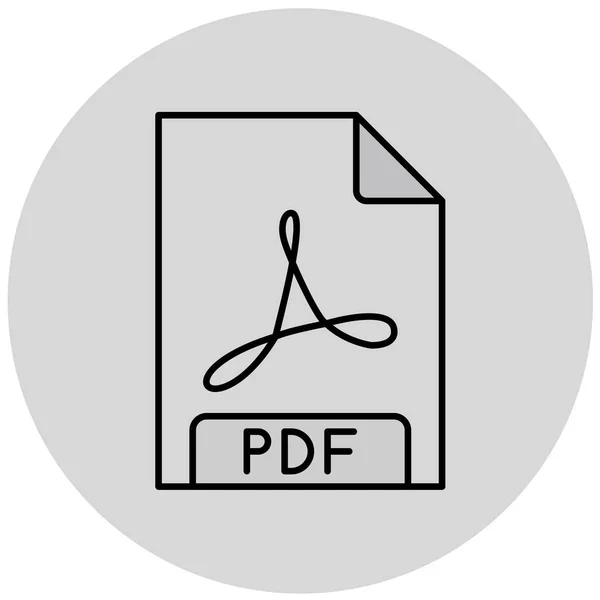 Illustration Des Pdf Dateiformatsymbols — Stockvektor