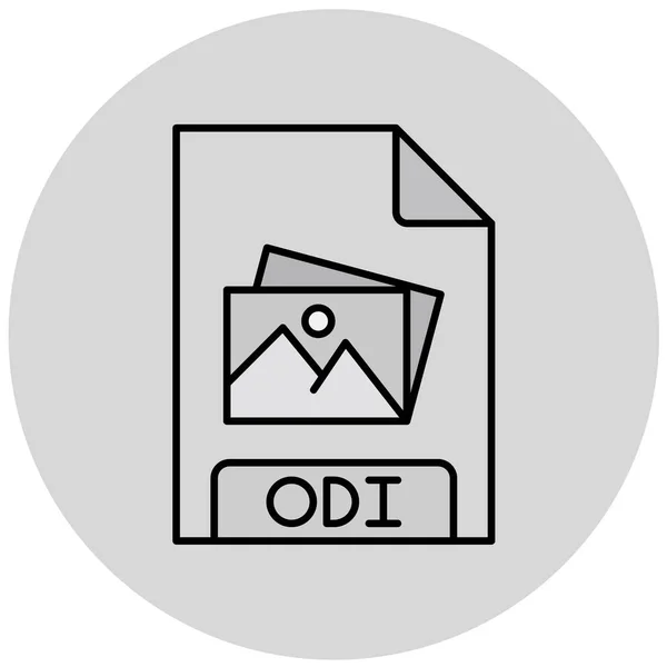Illustration Odi File Format Icon — ストックベクタ