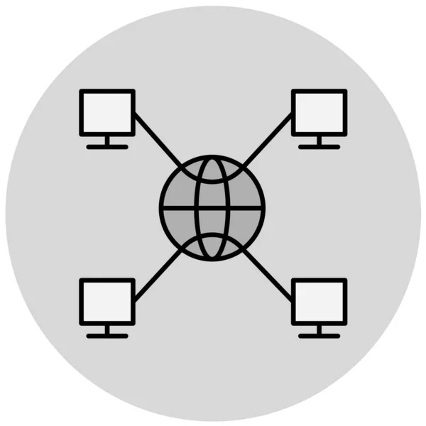 Netzwerk Icon Vektor Illustration — Stockvektor