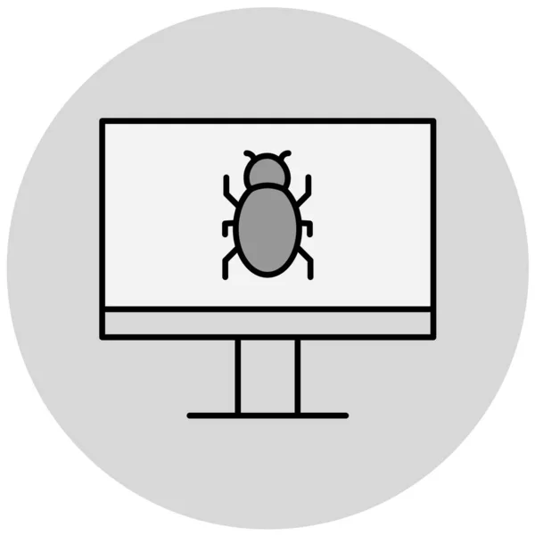 Icono Del Monitor Del Ordenador Para Proyecto — Archivo Imágenes Vectoriales