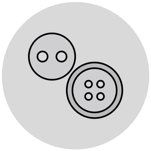 Two Buttons Vector Illustration — Vector de stock